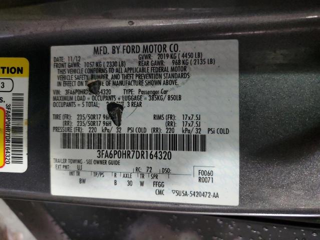 VIN 3FA6P0HR7DR164320 2013 Ford Fusion, SE no.12