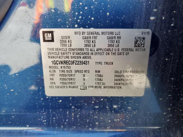 2015 CHEVROLET SILVERADO - 1GCVKREC9FZ239431