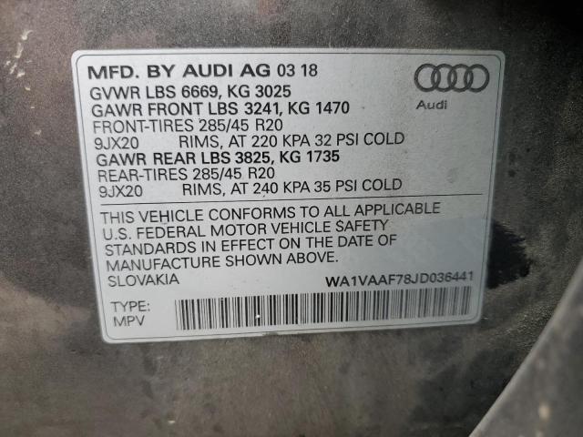 VIN WA1VAAF78JD036441 2018 AUDI Q7 no.13