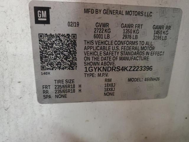 VIN 1GYKNDRS4KZ223396 2019 Cadillac XT5, Luxury no.13