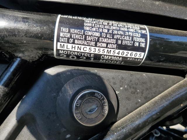 2021 HONDA CMX300 A MLHNC5355M5402605