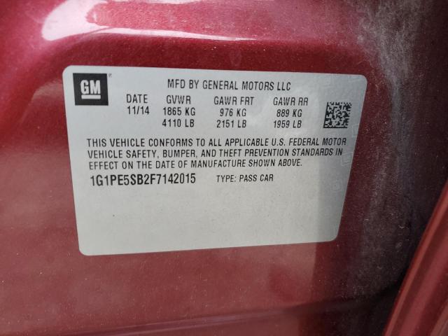 2015 CHEVROLET CRUZE LT - 1G1PE5SB2F7142015