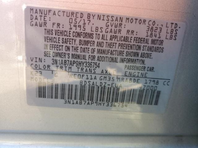 2017 NISSAN SENTRA S - 3N1AB7AP9HY336754