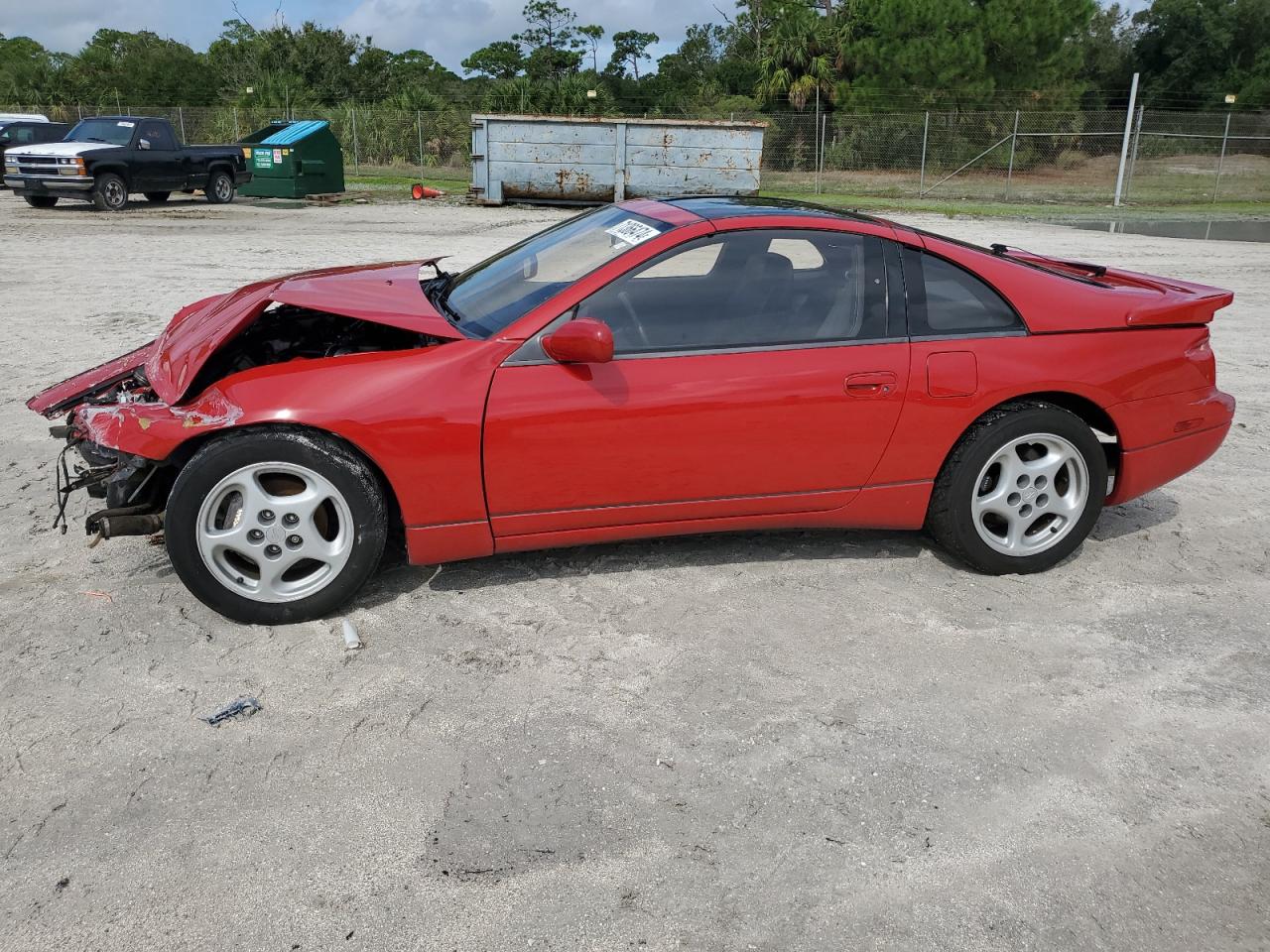 NISSAN 300ZX 1990 red converti gas JN1CZ24A9LX005990 photo #1