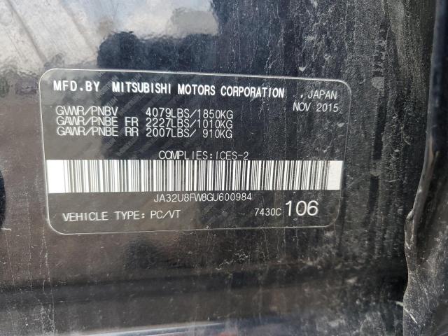 2016 MITSUBISHI LANCER GT JA32U8FW8GU600984