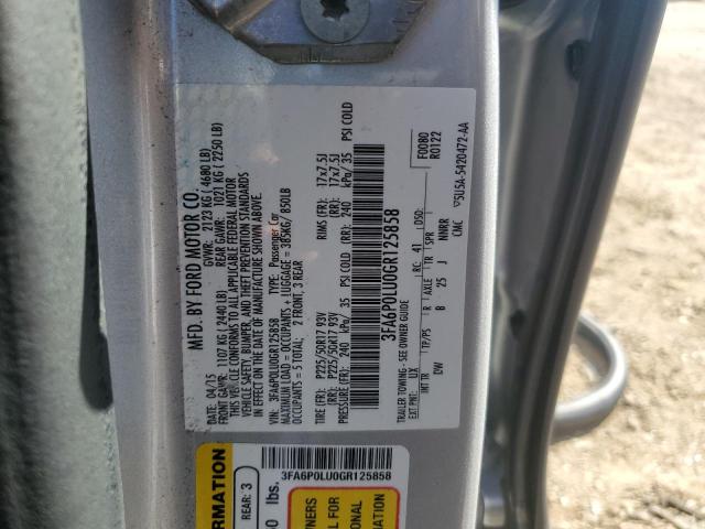 VIN 3FA6P0LU0GR125858 2016 Ford Fusion, Se Hybrid no.13