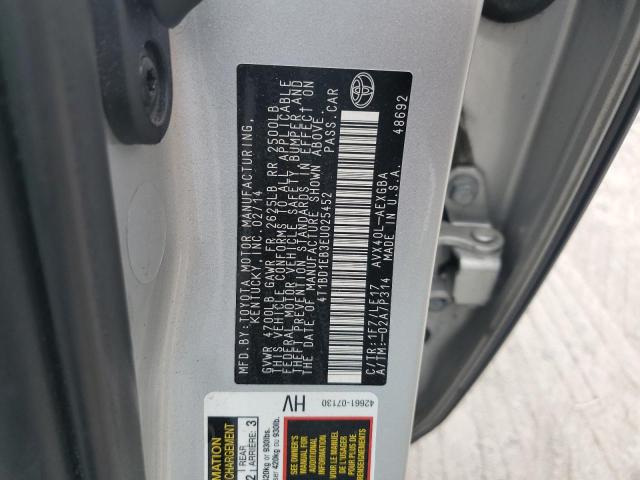 VIN 4T1BD1EB3EU025452 2014 Toyota Avalon, Hybrid no.12