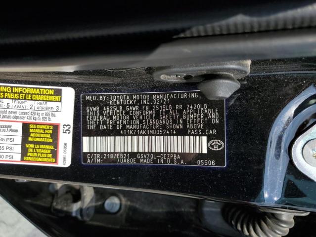 2021 TOYOTA CAMRY TRD - 4T1KZ1AK1MU052414