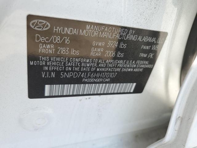 2017 HYUNDAI ELANTRA SE - 5NPD74LF6HH170107