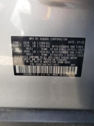 VIN 4S4BTGND7N3270607 2022 Subaru Outback, Limited Xt no.13