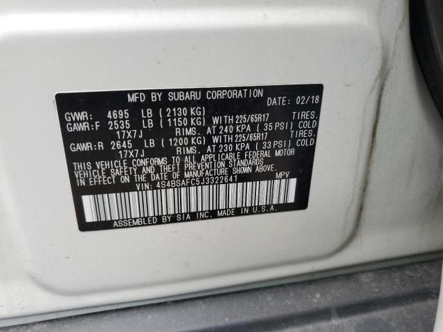 2018 SUBARU OUTBACK 2. - 4S4BSAFC5J3322641