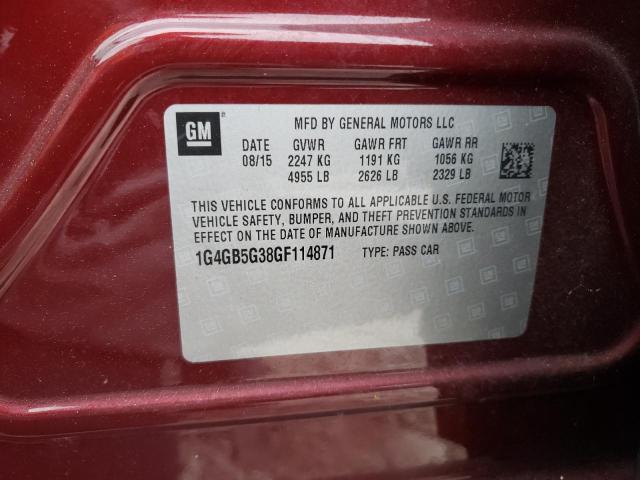 2016 BUICK LACROSSE - 1G4GB5G38GF114871