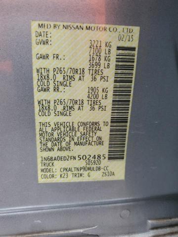 2015 NISSAN TITAN S - 1N6BA0ED2FN502485