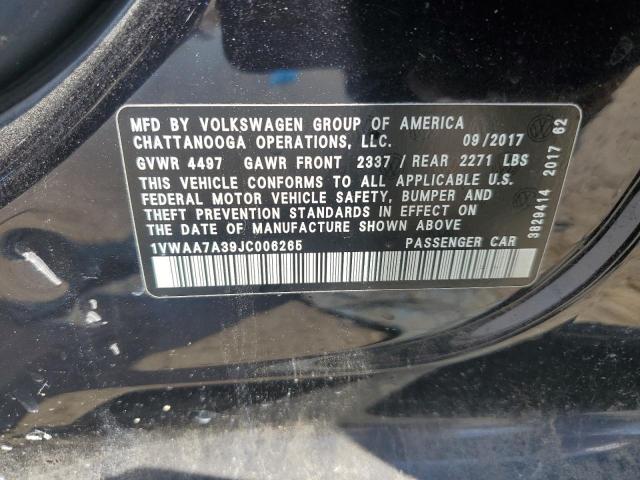 VIN 1VWAA7A39JC006265 2018 Volkswagen Passat, S no.12