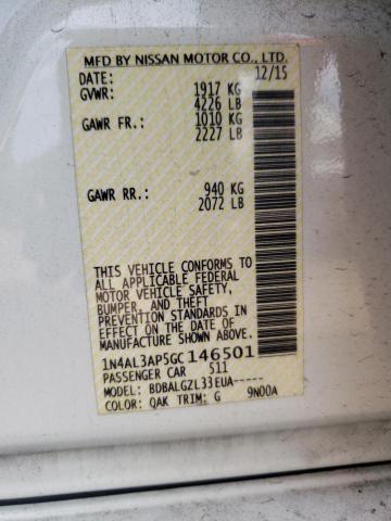 2016 NISSAN ALTIMA 2.5 - 1N4AL3AP5GC146501