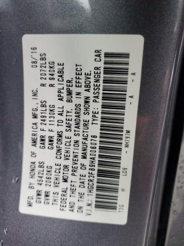 2017 HONDA ACCORD EXL - 1HGCR3F89HA006078