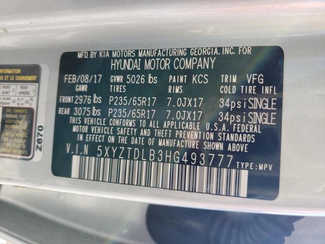 2017 HYUNDAI SANTA FE S - 5XYZTDLB3HG493777