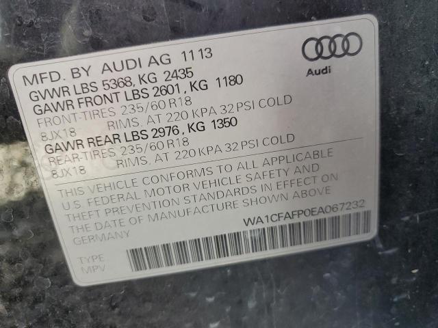 VIN WA1CFAFP0EA067232 2014 Audi Q5, Premium no.13