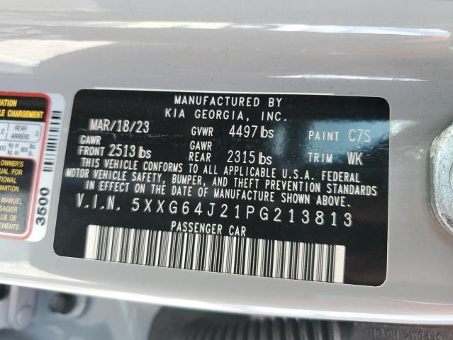 VIN 5XXG64J21PG213813 2023 KIA K5, Gt Line no.12