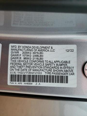 2022 HONDA ACCORD SPO - 1HGCV1F35NA121003