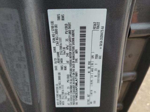 2021 FORD BRONCO BAS - 1FMDE5AP3MLA71981