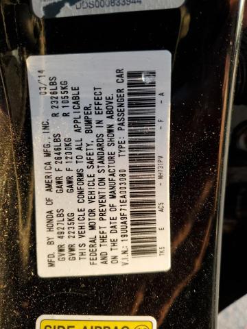 VIN 19UUA9F71EA003080 2014 Acura TL, Advance no.13