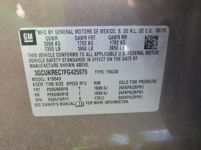 2015 CHEVROLET SILVERADO - 3GCUKREC7FG425979