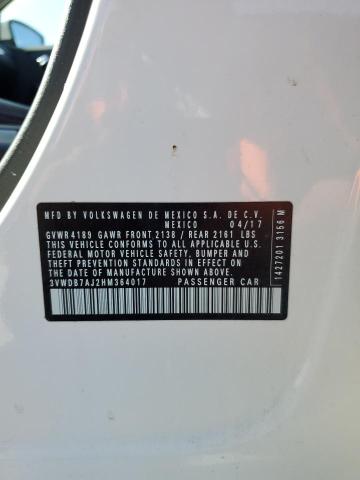 2017 VOLKSWAGEN JETTA SE - 3VWDB7AJ2HM364017