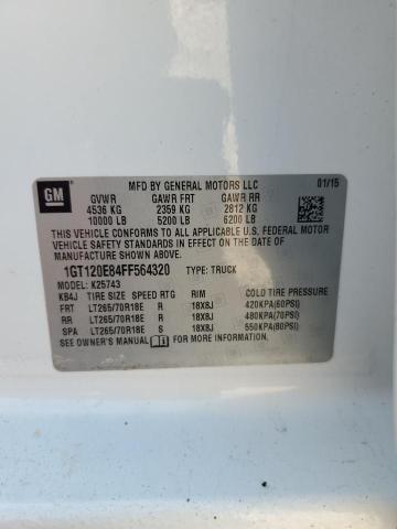 2015 GMC SIERRA K25 - 1GT120E84FF564320