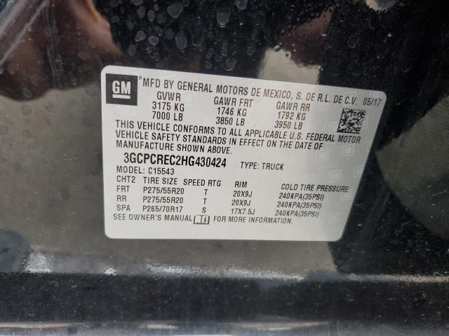 2017 CHEVROLET SILVERADO - 3GCPCREC2HG430424