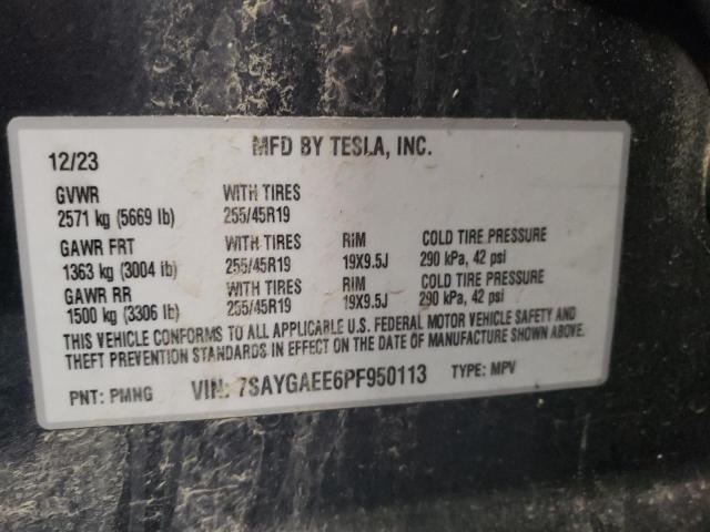 2023 TESLA MODEL Y - 7SAYGAEE6PF950113