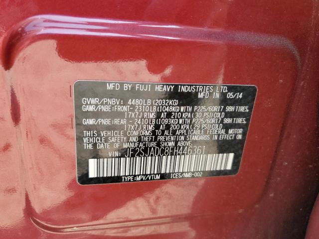 2015 SUBARU FORESTER 2 - JF2SJADC8FH446361