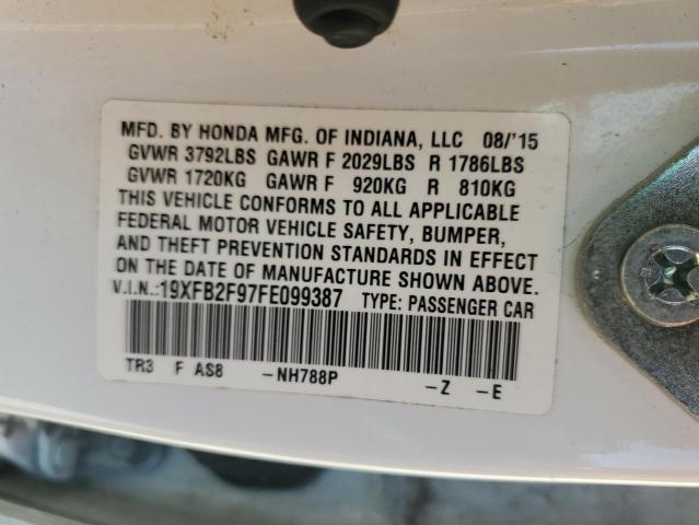 2015 HONDA CIVIC EXL - 19XFB2F97FE099387
