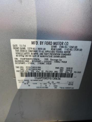 VIN 1FAHP2D82FG130636 2015 FORD TAURUS no.12