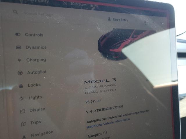 2022 TESLA MODEL 3 - 5YJ3E1EB3NF277300