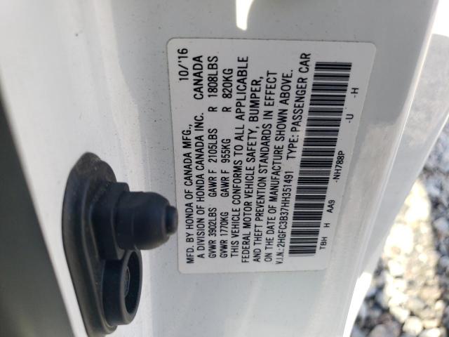 2017 HONDA CIVIC EX - 2HGFC3B37HH351491