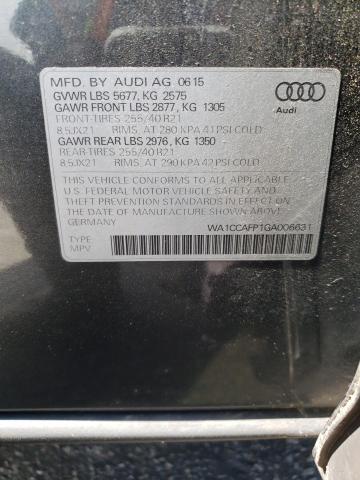 VIN WA1CCAFP1GA006631 2016 Audi SQ5, Premium Plus no.13