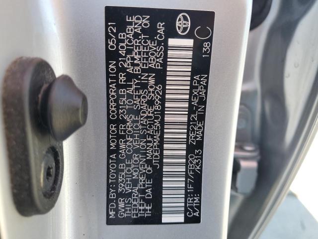 2021 TOYOTA COROLLA LE - JTDEPMAE5MJ189926