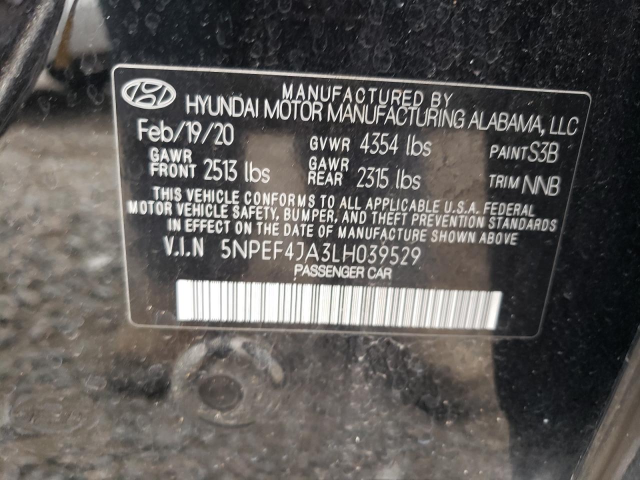 Lot #2994449698 2020 HYUNDAI SONATA SEL