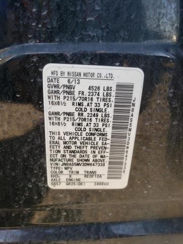 VIN JN8AS5MV3DW647338 2013 Nissan Rogue, S no.13