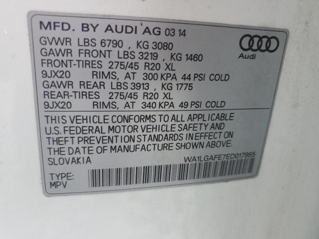 VIN WA1LGAFE7ED017955 2014 Audi Q7, Premium Plus no.13