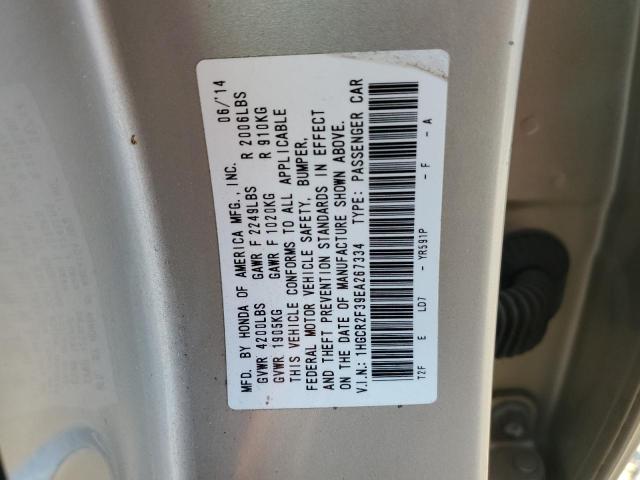 VIN 1HGCR2F39EA267334 2014 Honda Accord, LX no.12