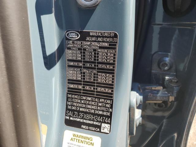 2024 LAND ROVER RANGE ROVE - SALZL2FX8RH244744