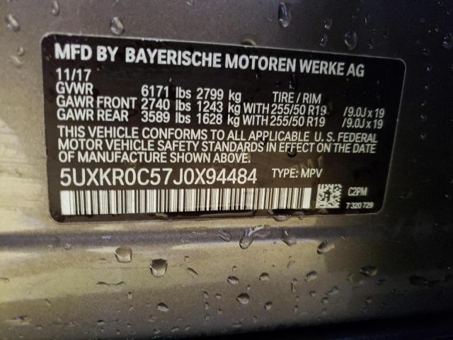 VIN 5UXKR0C57J0X94484 2018 BMW X5 no.13