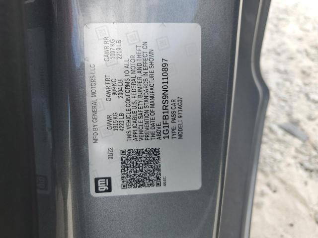2022 CHEVROLET CAMARO LS - 1G1FB1RS9N0110897