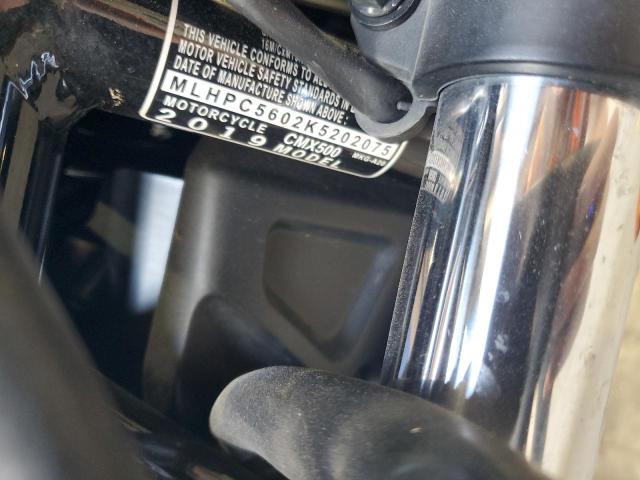 2019 HONDA CMX500 MLHPC5602K5202075