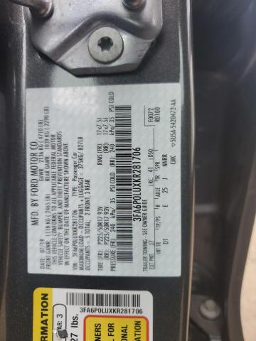 2019 FORD FUSION SE - 3FA6P0LUXKR281706