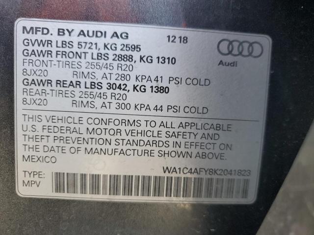 2019 AUDI SQ5 PRESTI WA1C4AFY8K2041823