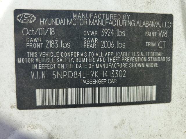 2019 HYUNDAI ELANTRA SE - 5NPD84LF9KH413302