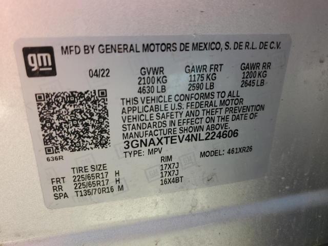 VIN 3GNAXTEV4NL224606 2022 Chevrolet Equinox, LT no.14